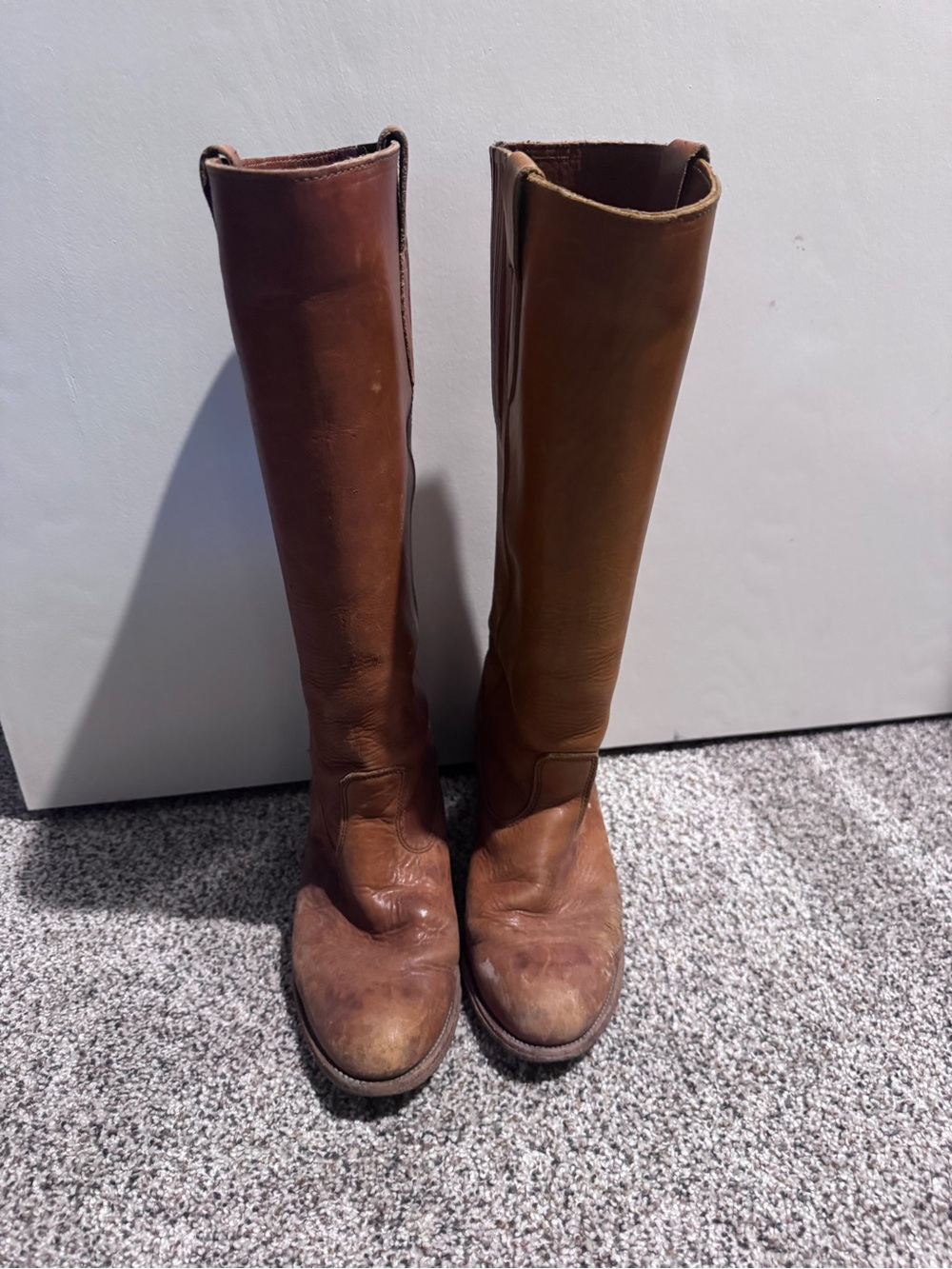 Frye Tall Chestnut Leather Riding Boots